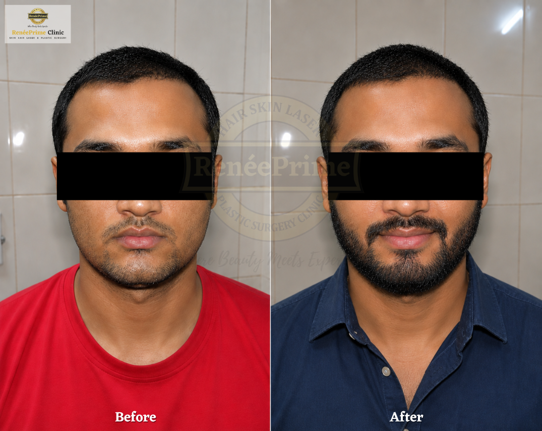 beard transplant in mumbai before and after