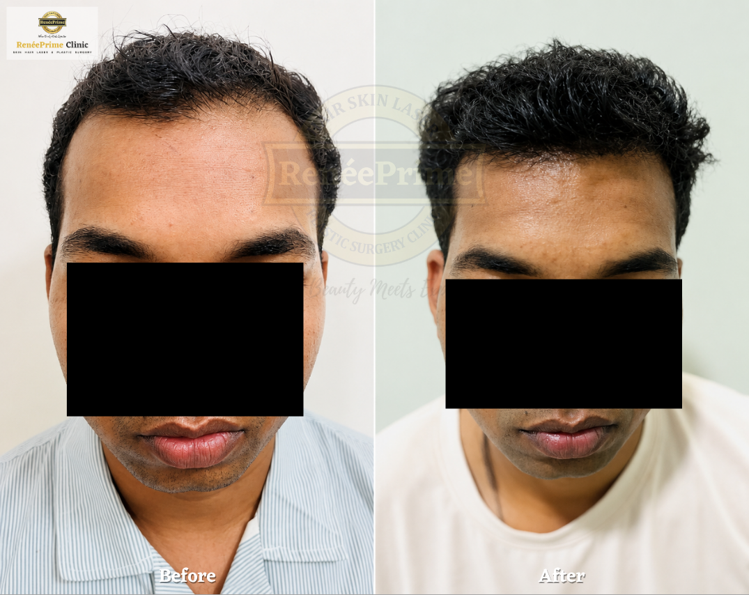 hairline Hair transplant in Mumbai before and after