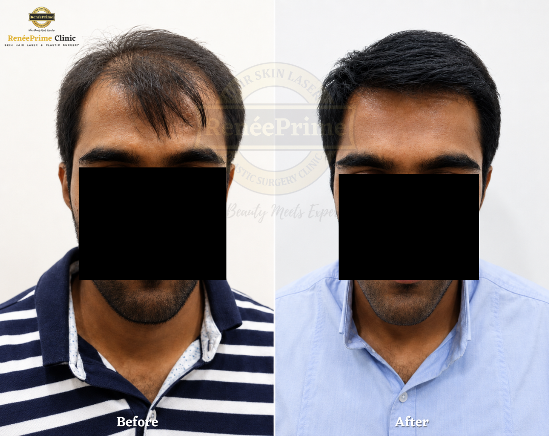 DHI Hair transplant in Mumbai before and after