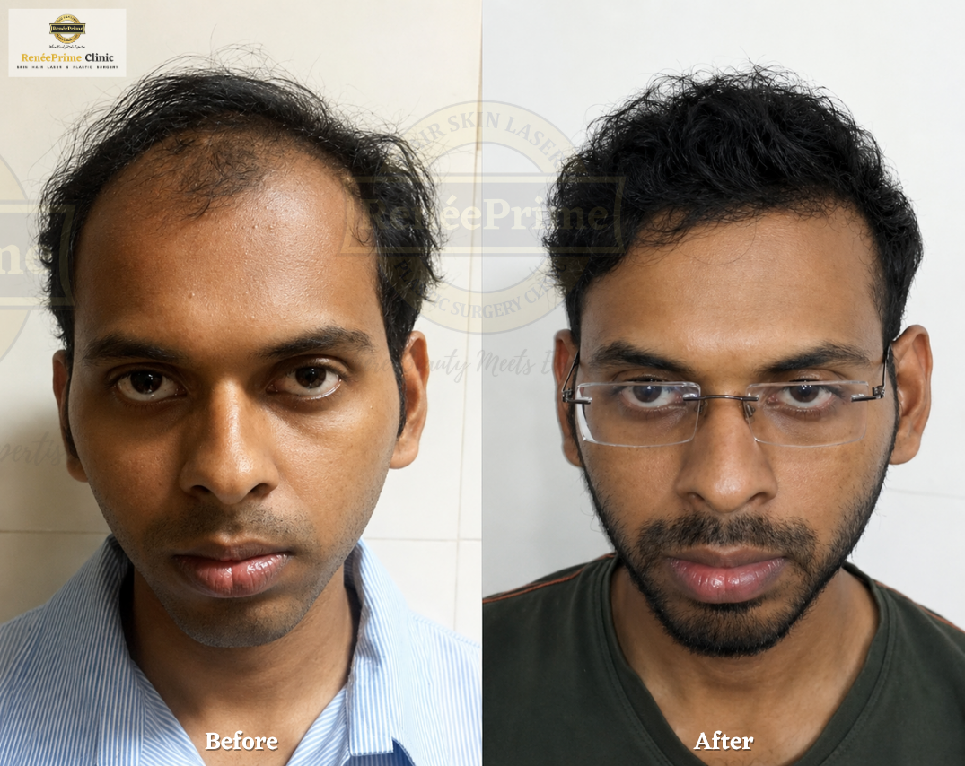 FUE Hair transplant in Mumbai before and after