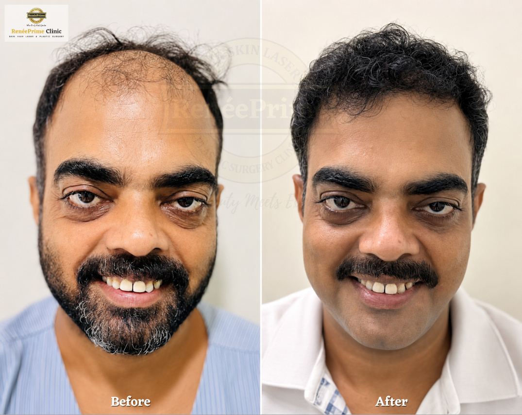 FUE Hair transplant in Mumbai before and after